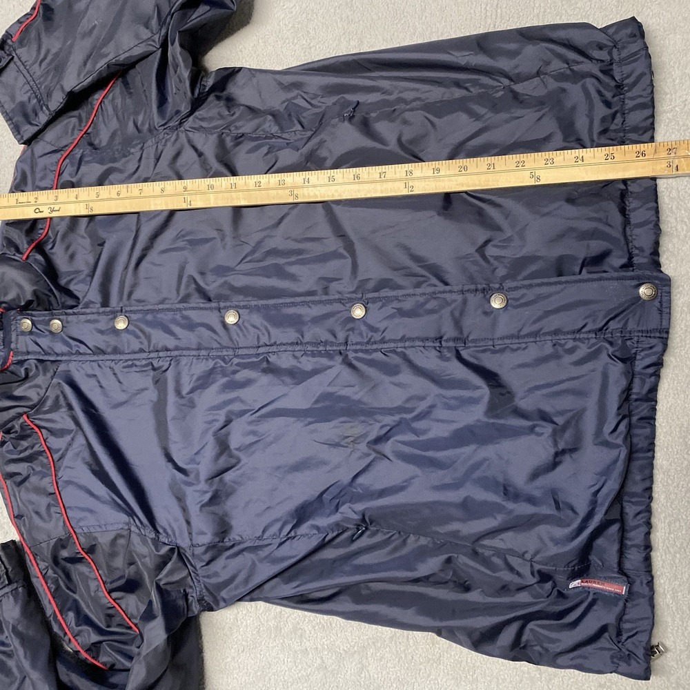 Vintage Ralph Lauren Jacket Womens Medium Navy Blue Snap Button Windbreaker 90s - Picture 5 of 10